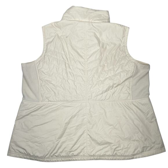 Columbia Womens 2XL Quilted Fleece Mix It Around Full Zip Ivory Vest - Picture 2 of 14